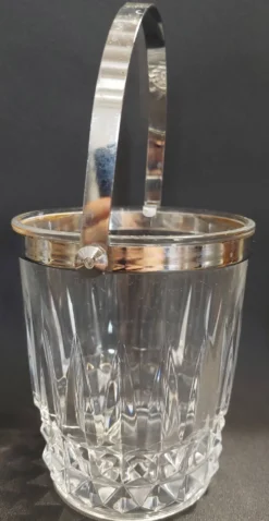 Seau à glaçons vintage en cristal d'Arques
