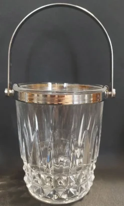 Seau à glaçons vintage en cristal d'Arques