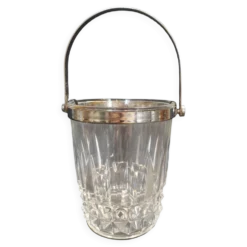 Seau à glaçons vintage en cristal d'Arques