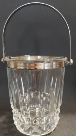 Seau à glaçons vintage en cristal d'Arques