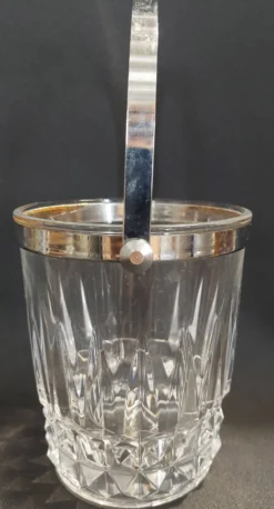 Seau à glaçons vintage en cristal d'Arques