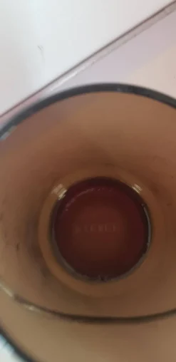 Seau à glaçon vintage marque Léger en verre fumé