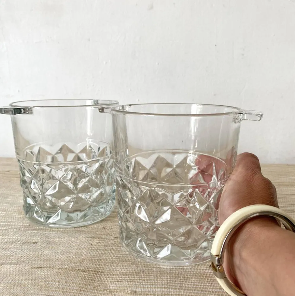 Seaux à glaçons en verre
