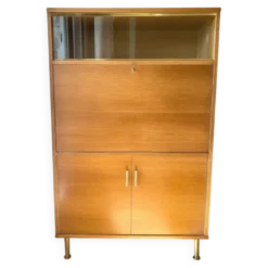 Secretaire scandinave en chêne doré, 1960