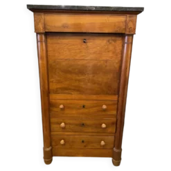 Secretaire style louis xvi en noyer fin xixeme avec tiroirs