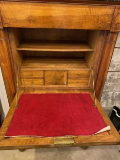 Secretaire style louis xvi en noyer fin xixeme avec tiroirs