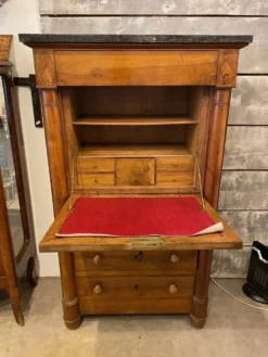 Secretaire style louis xvi en noyer fin xixeme avec tiroirs