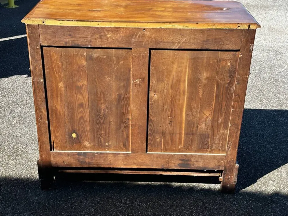 Secrétaire à abattant ancien en noyer – époque Louis-Philippe (XIXe si