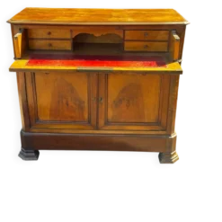 Secrétaire à abattant ancien en noyer – époque Louis-Philippe (XIXe si