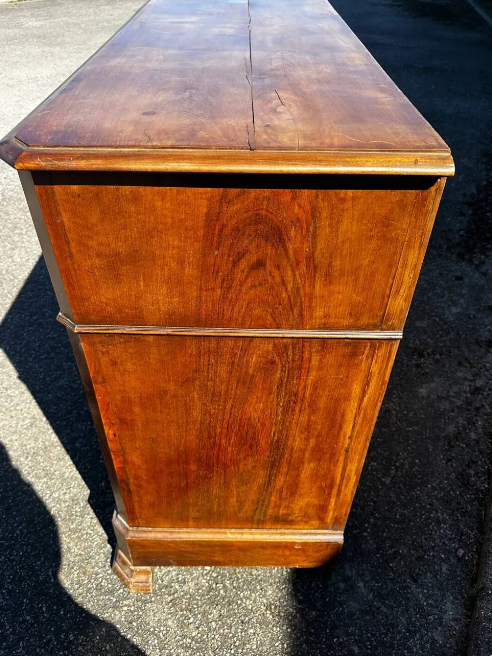 Secrétaire à abattant ancien en noyer – époque Louis-Philippe (XIXe si