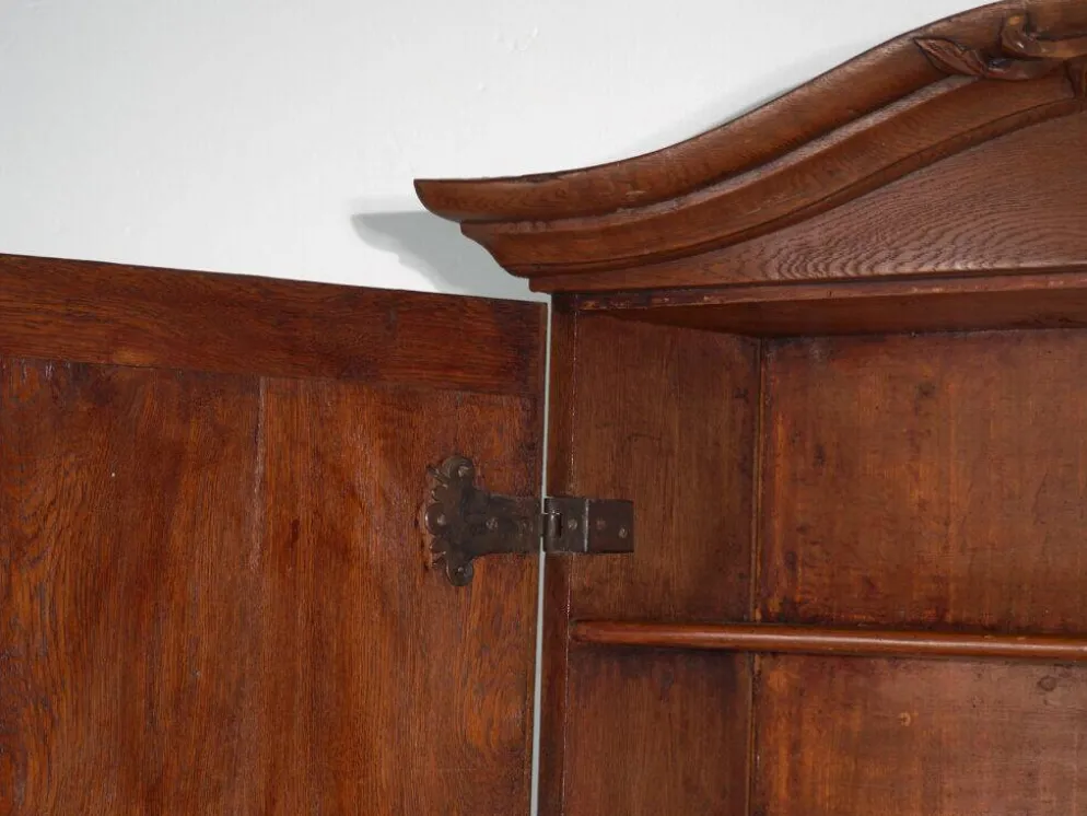 Secrétaire ancien en bois de chêne – Europe centrale, vers 1850