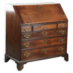 Secrétaire anglais antique du XVIIIe siècle en chêne.