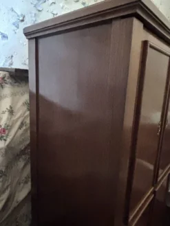Secrétaire Art Déco en acajou – meuble de bureau ancien transformable