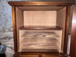 Secrétaire Art Déco en acajou – meuble de bureau ancien transformable