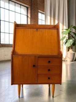 Secrétaire/bar/meuble vintage en bois