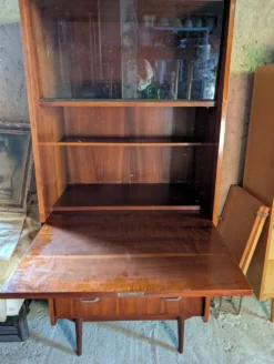 Secrétaire bibliothèque bureau d'appoint année 60 style scandinave