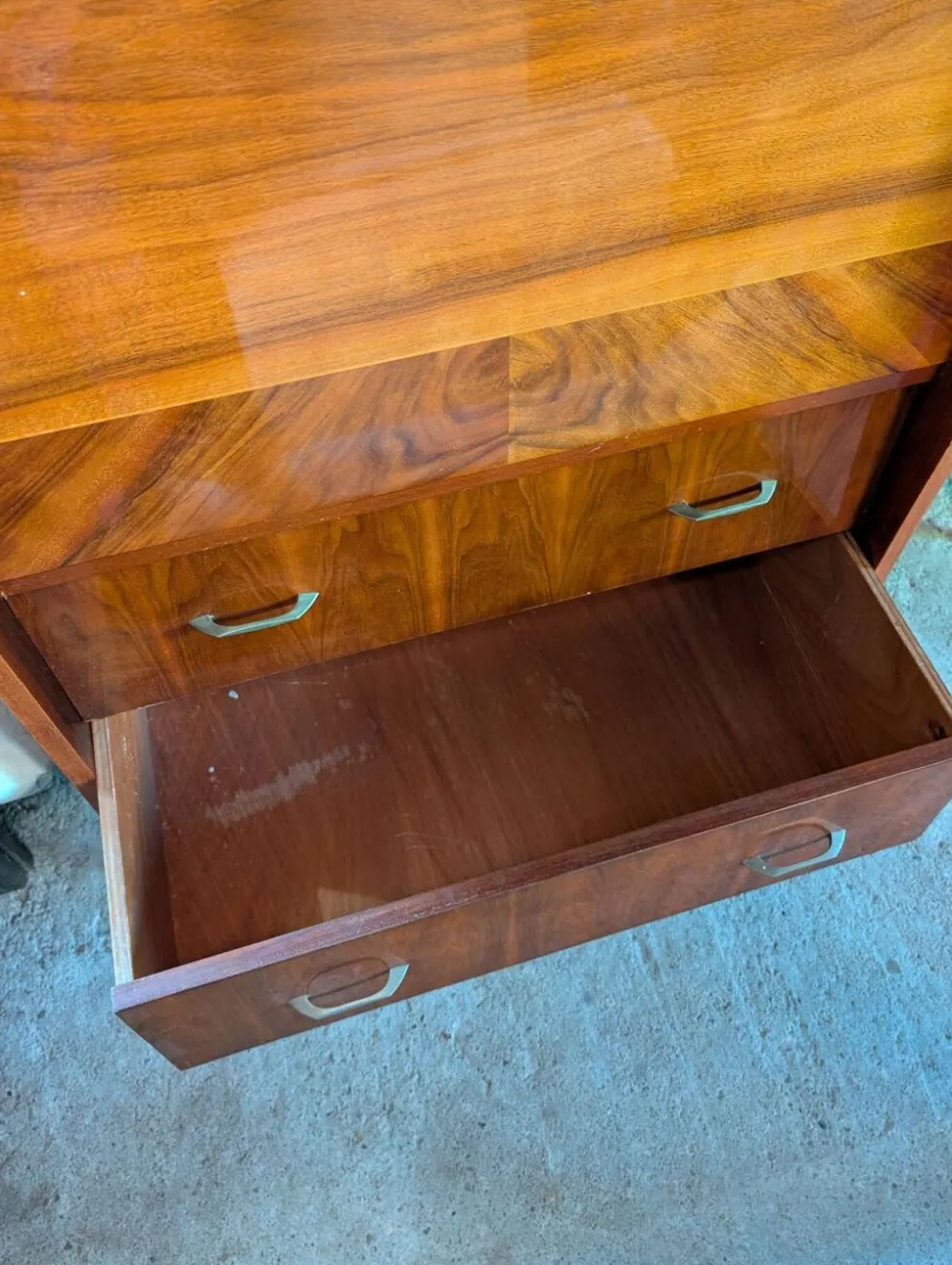 Secrétaire bibliothèque bureau d'appoint année 60 style scandinave