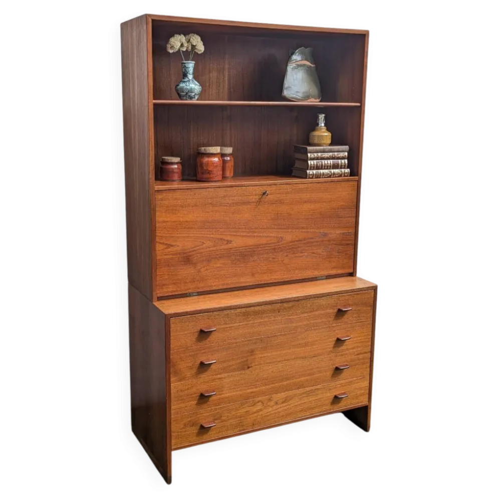 Secrétaire bibliothèque commode modulable Wegner( RY Møbler) teck 50's
