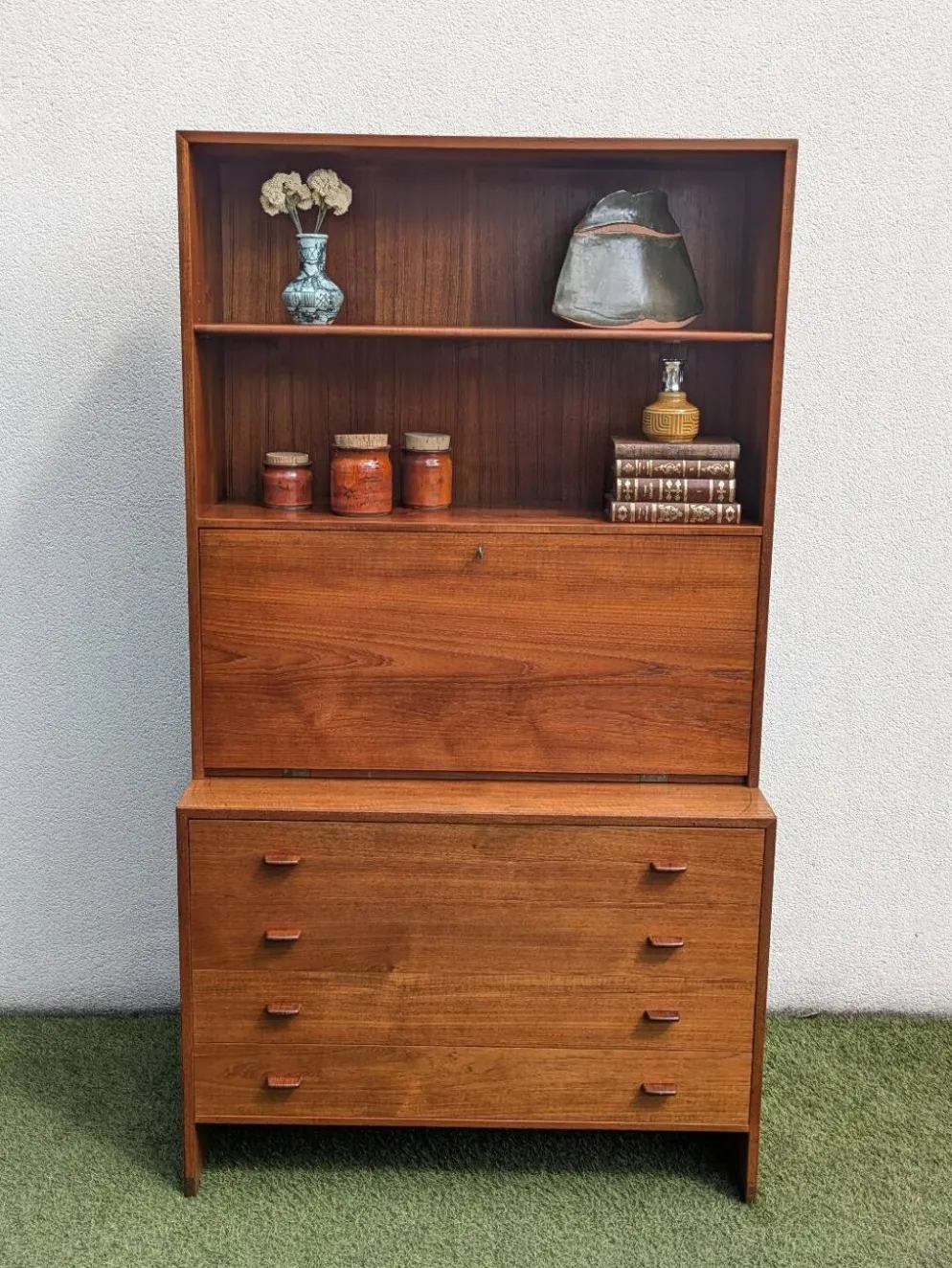 Secrétaire bibliothèque commode modulable Wegner( RY Møbler) teck 50's