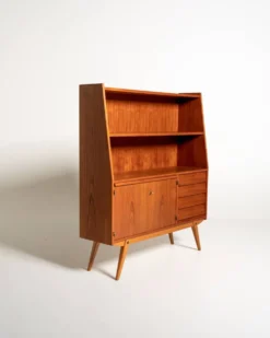 Secrétaire-bibliothèque en teck par Möbelfabrik Rottne, Suède, années 1950/60