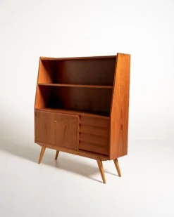 Secrétaire-bibliothèque en teck par Möbelfabrik Rottne, Suède, années 1950/60