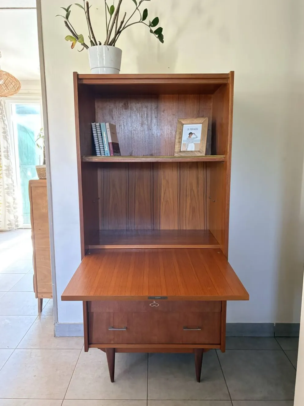 Secrétaire bibliothèque vintage scandinave