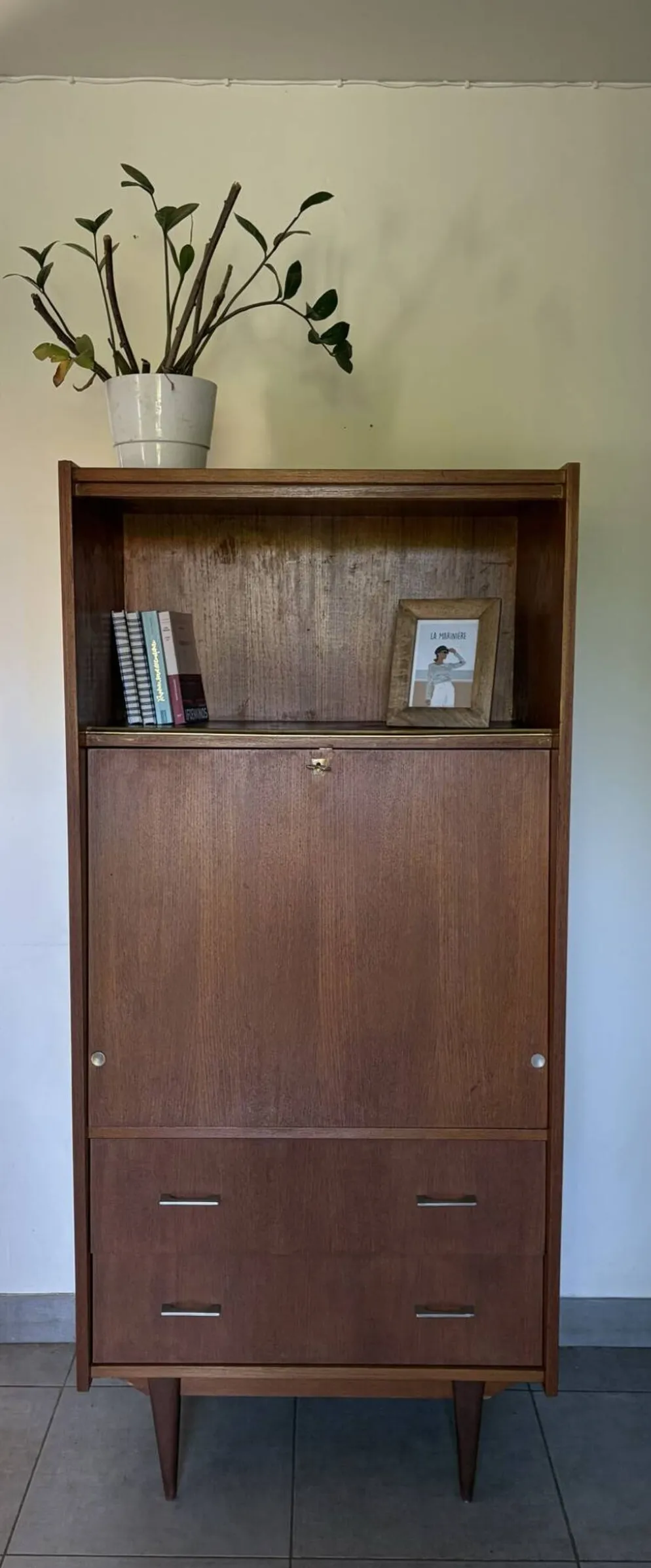 Secrétaire bibliothèque vintage scandinave