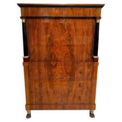 Secrétaire Biedermeier en noyer et érable, 1820