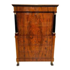 Secrétaire Biedermeier en noyer et érable, 1820