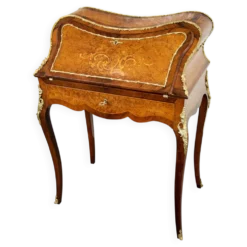 Secrétaire Bonheur du Jour Louis XV en palissandre et noyer 1870-1900