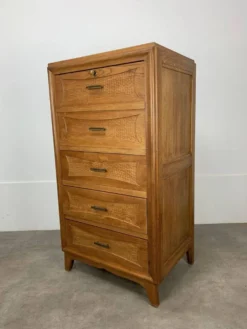 Secrétaire, bureau, commode en chêne, années 50