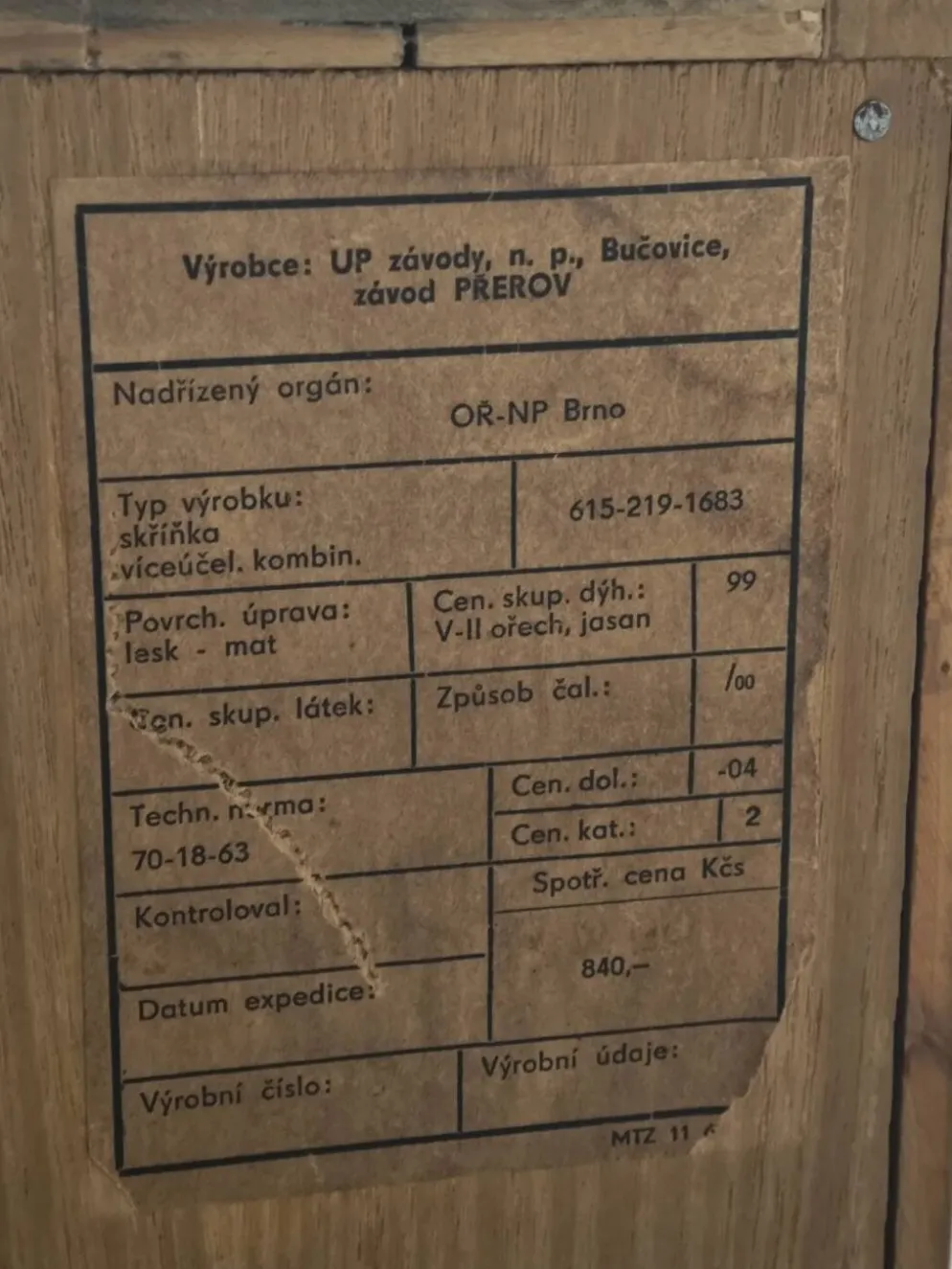 Secrétaire / Bureau deux tons Frantisek Mezulanik pour Up Zavody 1960