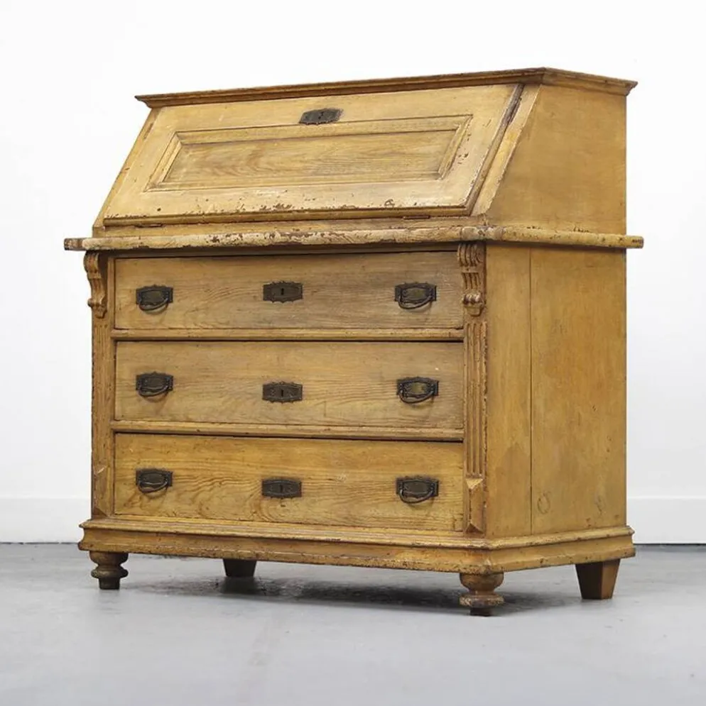 Secrétaire / Commode Peinte de Style Ferme Rustique