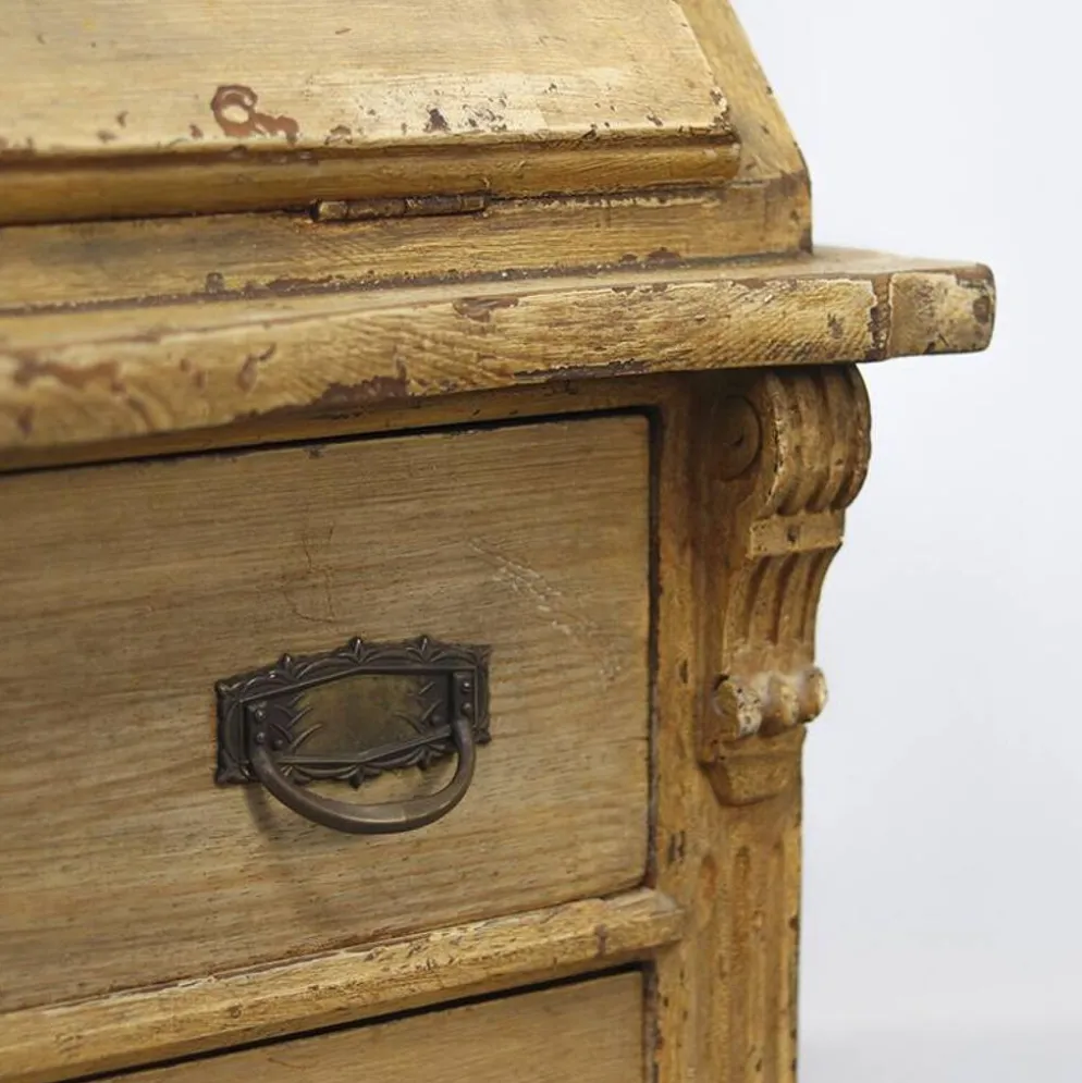 Secrétaire / Commode Peinte de Style Ferme Rustique