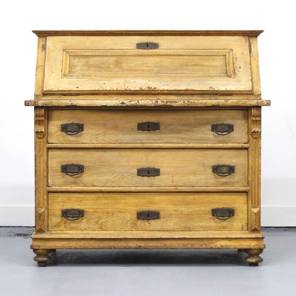 Secrétaire / Commode Peinte de Style Ferme Rustique