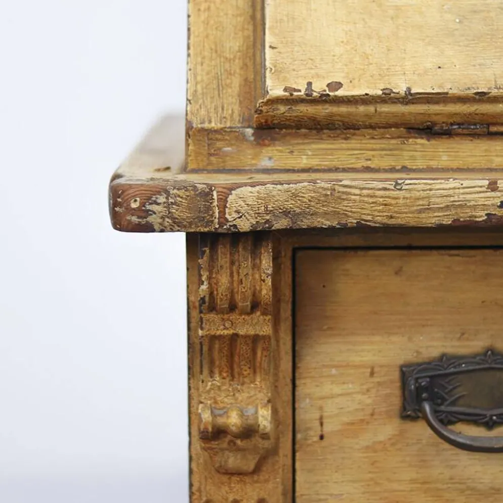 Secrétaire / Commode Peinte de Style Ferme Rustique
