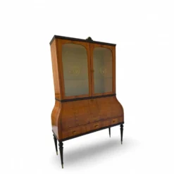 Secrétaire crédence en marqueterie de style Louis XV italien du milieu du siècle, 1960