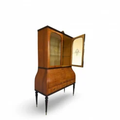 Secrétaire crédence en marqueterie de style Louis XV italien du milieu du siècle, 1960