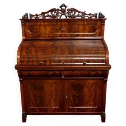 Secrétaire à cylindre Louis-Philippe en acajou 1850-1870