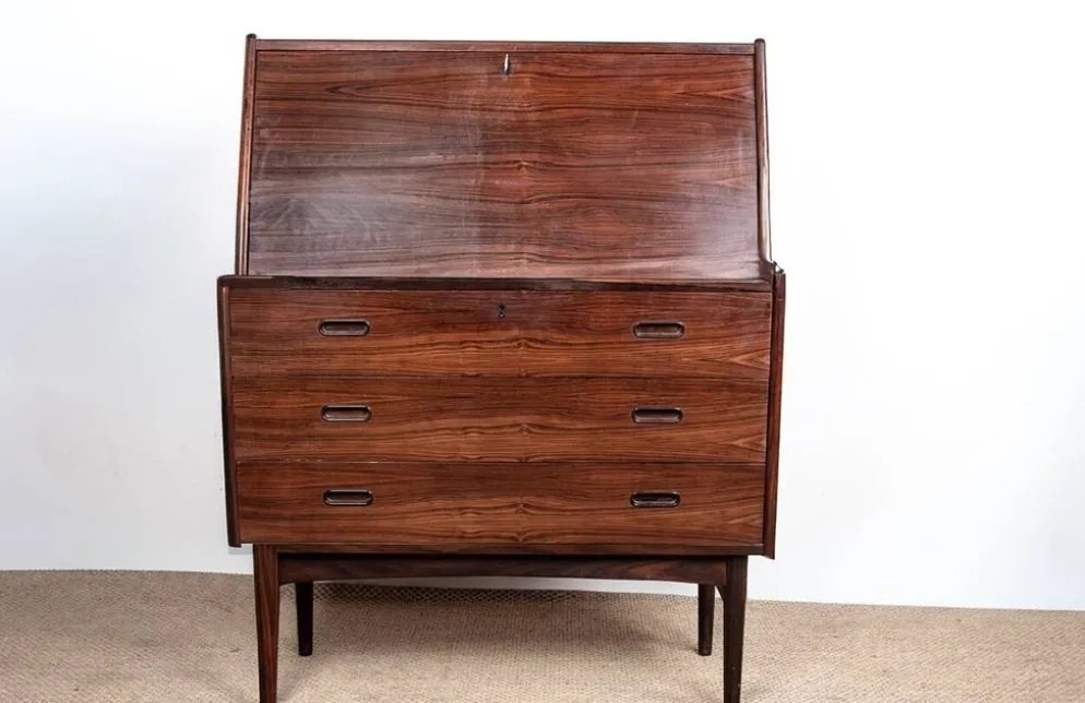Secrétaire danois en palissandre modèle 37 par Arne Wahl Iversen 1960