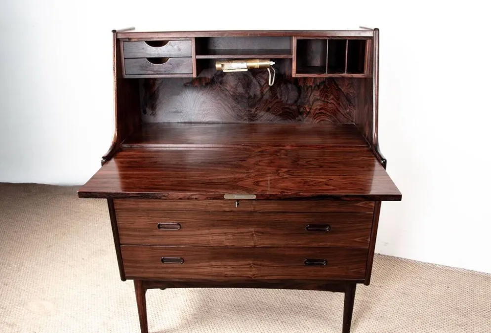 Secrétaire danois en palissandre modèle 37 par Arne Wahl Iversen 1960