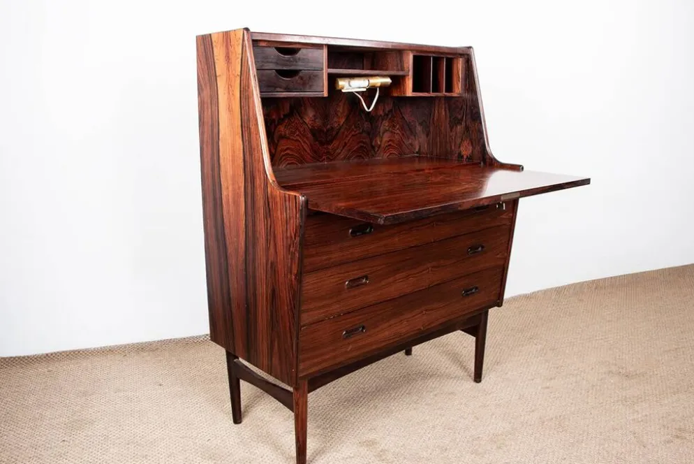 Secrétaire danois en palissandre modèle 37 par Arne Wahl Iversen 1960