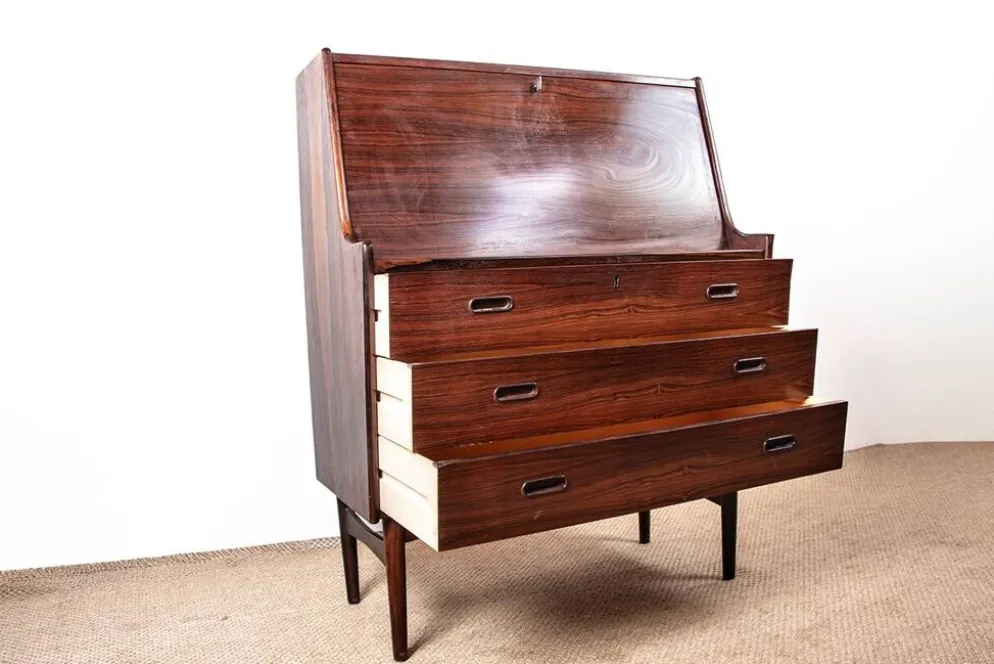 Secrétaire danois en palissandre modèle 37 par Arne Wahl Iversen 1960