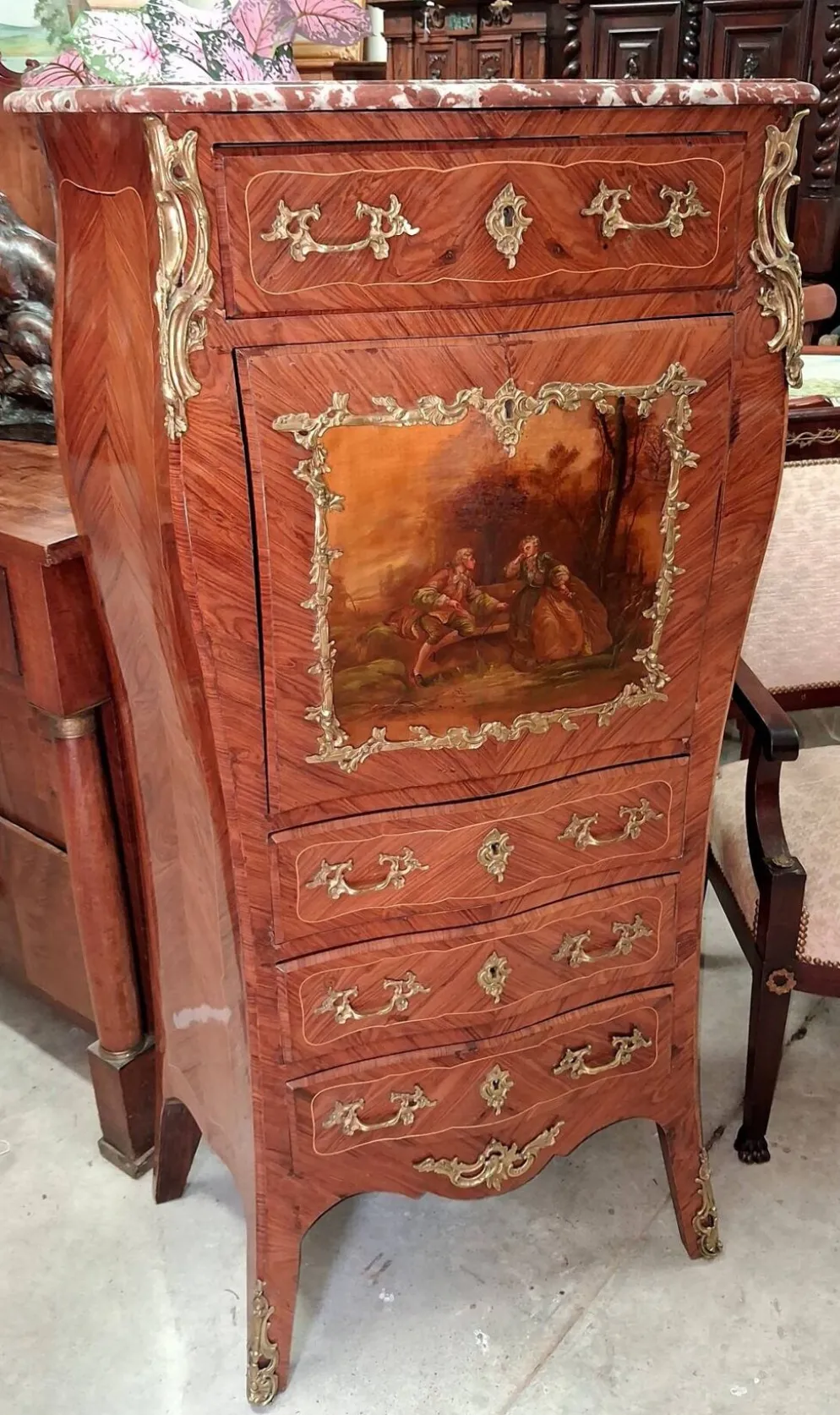 Secrétaire de Dame style Louis XV Transition