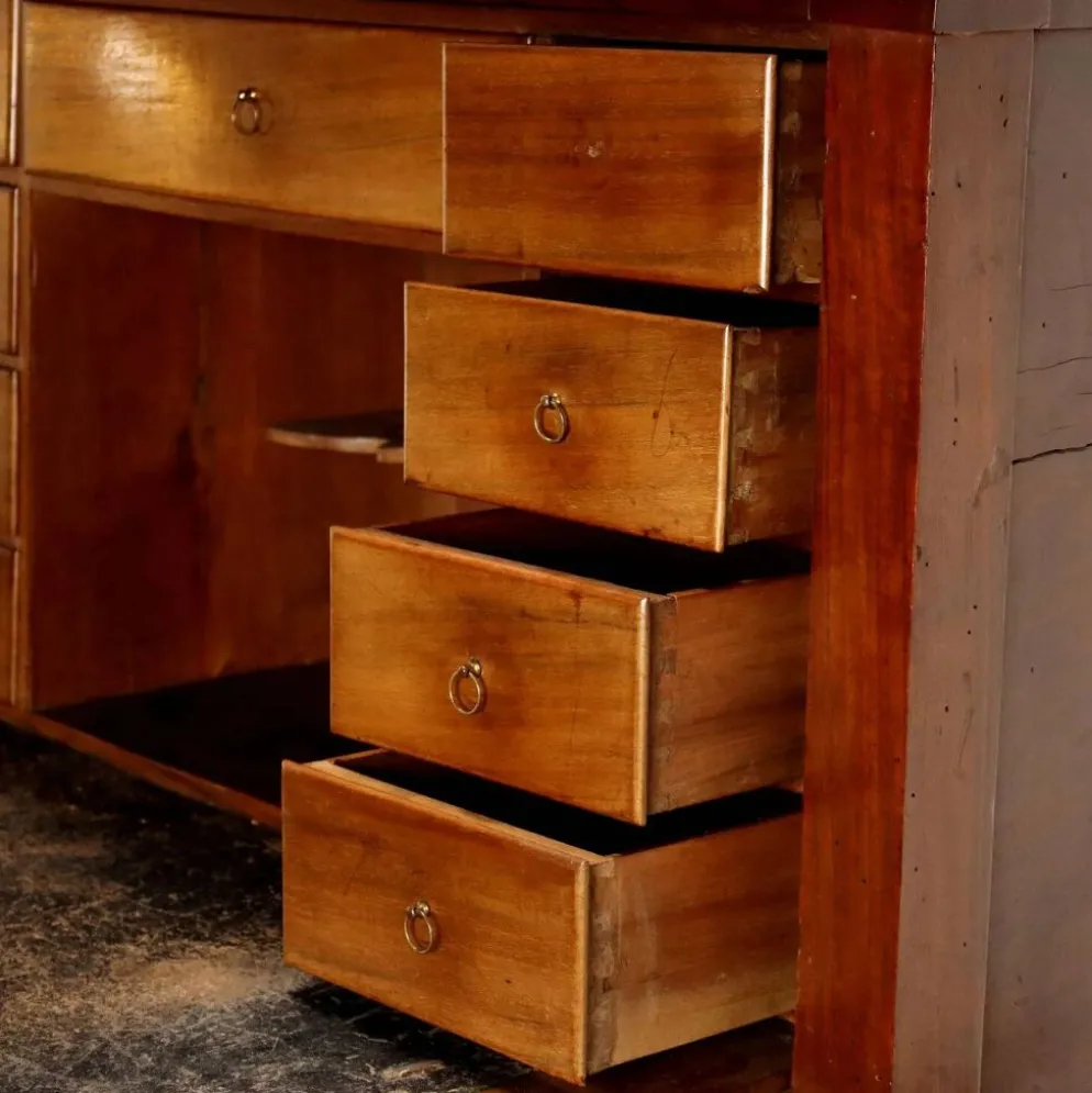 Secrétaire Directoire ancien en noyer, Italie, XVIIIe siècle