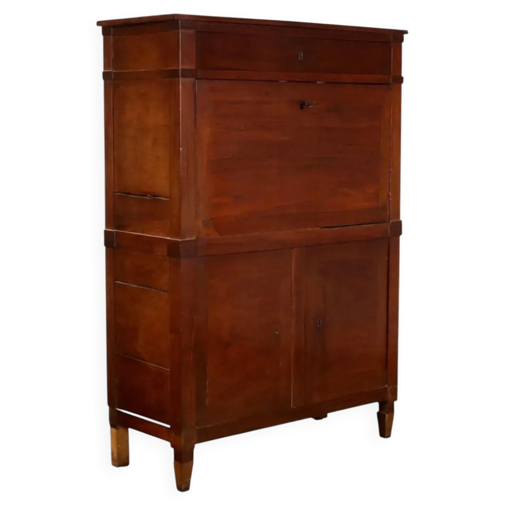 Secrétaire Directoire ancien en noyer, Italie, XVIIIe siècle