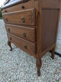 Secrétaire dos d'âne bureau chêne