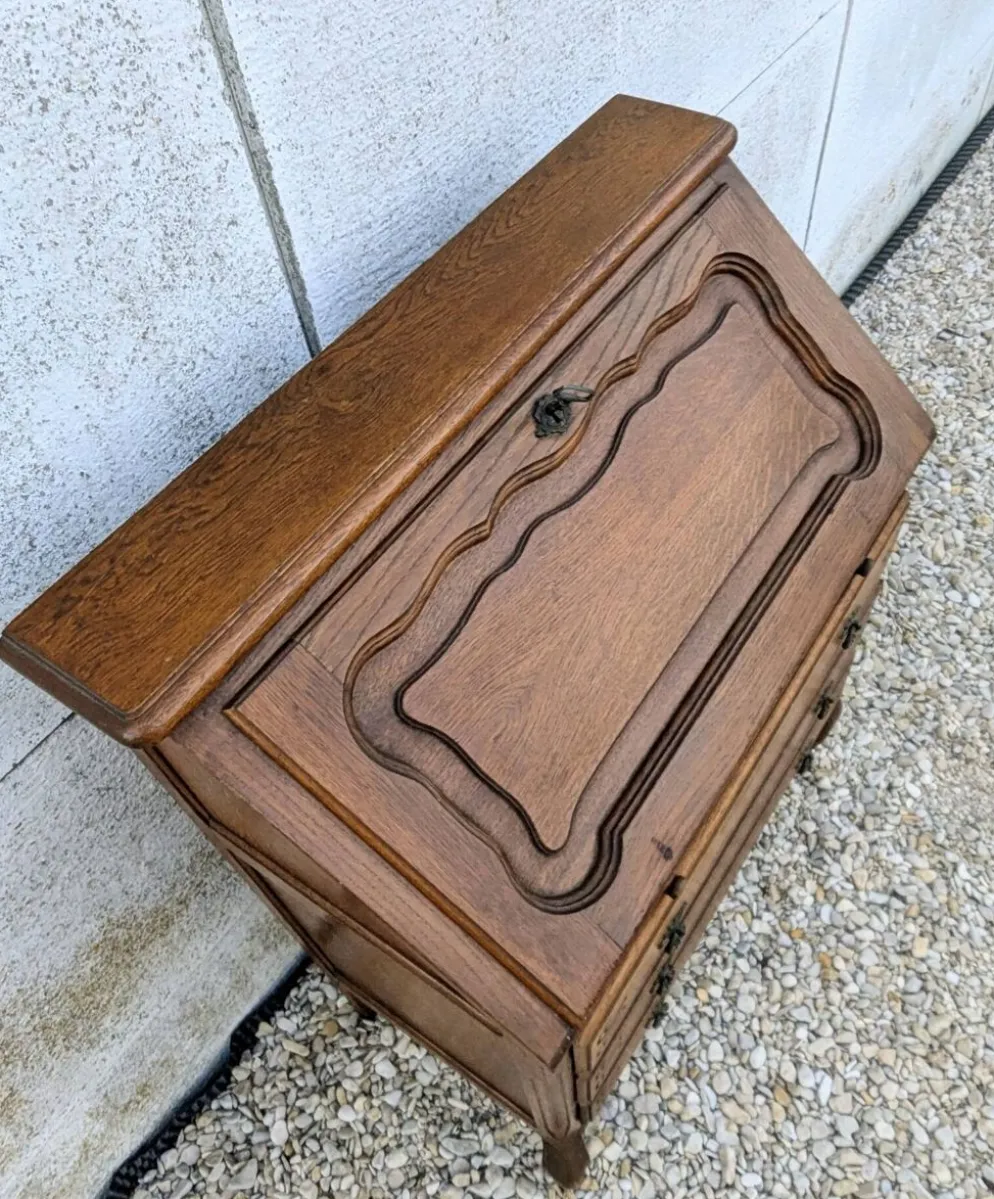 Secrétaire dos d'âne bureau chêne