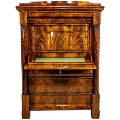 Secrétaire en acajou Biedermeier antique, 1850
