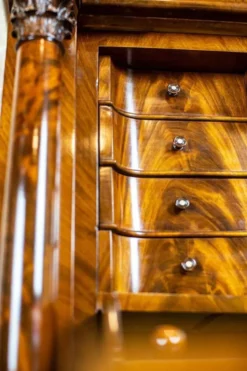 Secrétaire en acajou Biedermeier antique, 1850